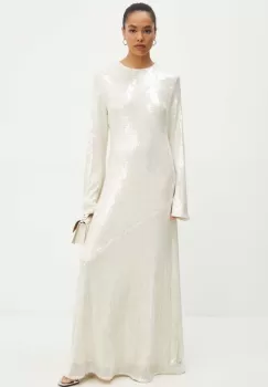 Rotate rochie Sequin Maxi Dress culoarea bej, maxi, evazati, 112871857 imagine