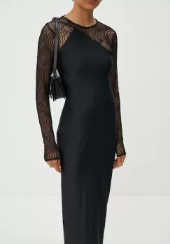 Rotate rochie Stretchy culoarea negru, maxi, mulata, 112910100 imagine