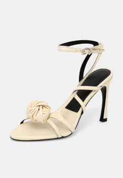 Rotate sandale cu toc cui din piele imagine