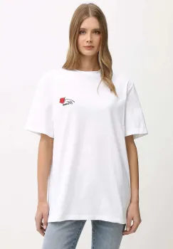 Rotate tricou din bumbac culoarea alb, 114722400 imagine