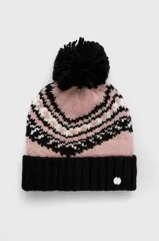 Roxy caciula Hateya culoarea roz, din tricot gros imagine