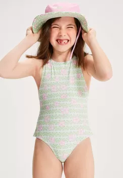 Roxy costum de baie dintr-o bucata pentru copii HIBILINENE culoarea verde imagine