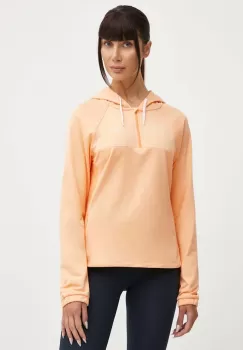 Roxy hanorac de jogging Pure Pursuit culoarea portocaliu, cu gluga, neted, ERJKT04133 imagine