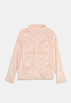 Roxy hanorac polar pentru copii IGLOO culoarea roz, cu gluga, neted, ERGFT03943 imagine