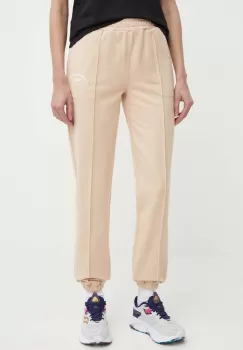 Roxy pantaloni de trening din bumbac Essential Energy culoarea bej, cu imprimeu, ERJFB03410 imagine