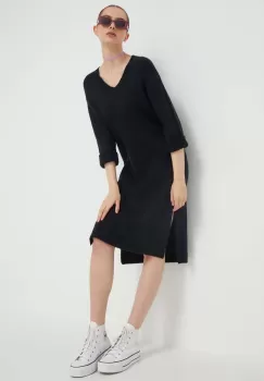 Roxy rochie culoarea negru, mini, oversize imagine