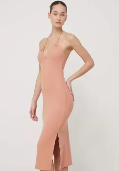 Roxy rochie culoarea roz, midi, mulata, ERJKD03467 imagine