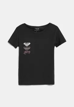 Roxy tricou de bumbac pentru copii DAY AND NIGHT A culoarea negru, ERGZT04063 imagine