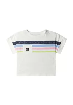 Roxy tricou de bumbac pentru copii SWIMMININTHESTA culoarea alb imagine