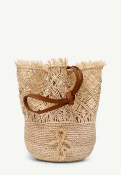 RUSLAN BAGINSKIY geanta pentru femei impletita The HatBag imagine