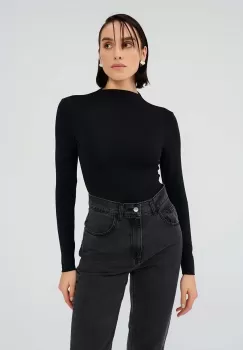 Saint Body bluza femei, culoarea negru, neted imagine