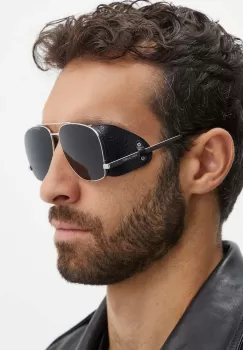 Saint Laurent ochelari de soare barbati, culoarea gri, SL 653 LEON imagine