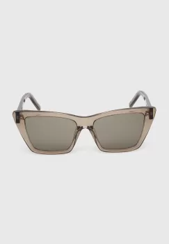 Saint Laurent ochelari de soare femei, culoarea bej imagine