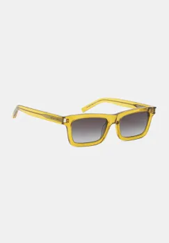 Saint Laurent ochelari de soare femei, culoarea galben imagine
