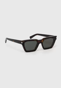 Saint Laurent ochelari de soare femei, culoarea maro imagine