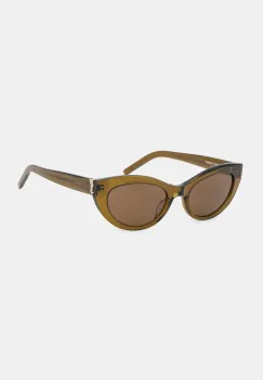 Saint Laurent ochelari de soare femei, culoarea maro imagine