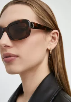 Saint Laurent ochelari de soare femei, culoarea maro imagine