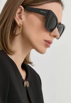 Saint Laurent ochelari de soare femei, culoarea negru imagine