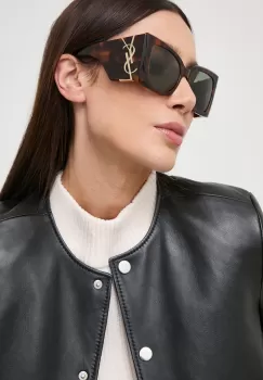 Saint Laurent ochelari de soare femei, culoarea negru imagine