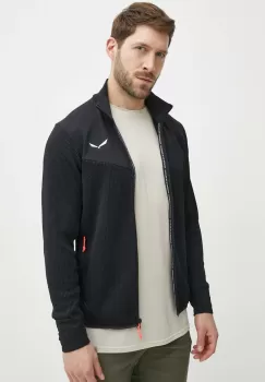 Salewa hanorac Puez Waffle Hybrid culoarea negru, neted, 00-0000028859 imagine