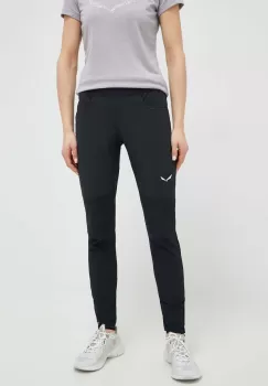 Salewa pantaloni de exterior Agner femei, culoarea negru imagine