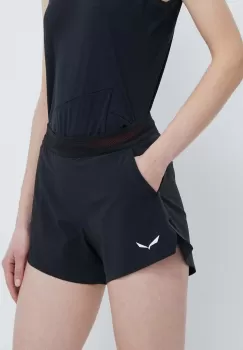 Salewa pantaloni scurti outdoor Pedroc 2 DST culoarea negru, modelator, medium waist imagine