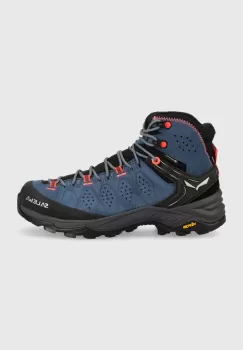 Salewa pantofi Alp Trainer 2 Mid GTX femei, culoarea albastru marin imagine