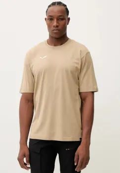 Salewa tricou sport Eagle Glacier Loose culoarea bej, cu imprimeu, 00.0000029200 imagine