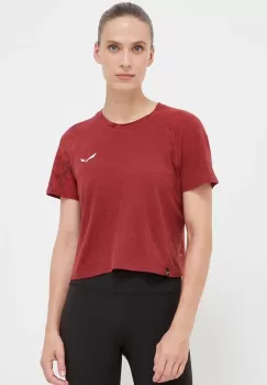 Salewa tricou sport Lavaredo Hemp culoarea bordo imagine