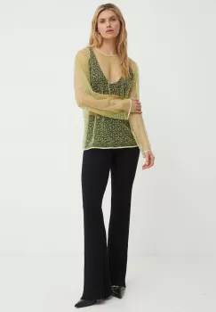 Samsoe Samsoe bluza SAMALLY femei, culoarea verde, cu imprimeu, F24200140 imagine