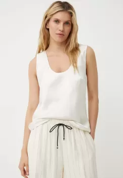 Samsoe Samsoe bluza SASUMMA culoarea bej, neted, F24200089 imagine