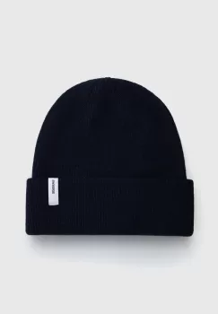 Samsoe Samsoe caciula de lana culoarea albastru marin, de lana, din tricot gros imagine
