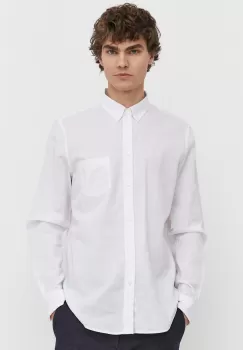 Samsoe Samsoe camasa de in barbati, culoarea alb, cu guler button-down, regular imagine