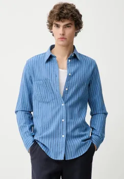 Samsoe Samsoe camasa din amestec de in LIAM cu guler clasic, regular, M22100012 imagine