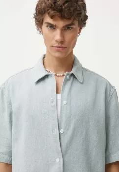 Samsoe Samsoe camasa jeans SAAYO barbati, cu guler clasic, regular, M24200078 imagine