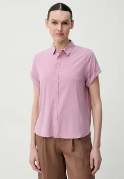 Samsoe Samsoe camasa MAJAN femei, culoarea violet, cu guler clasic, regular, F19123672 imagine