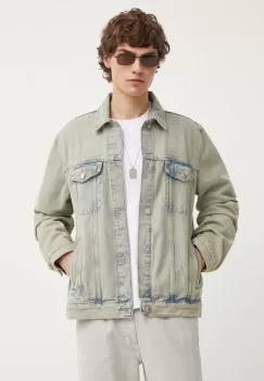 Samsoe Samsoe geaca jeans barbati, de tranzitie, oversize imagine