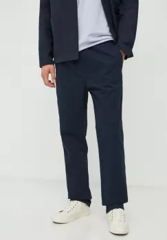 Samsoe Samsoe pantaloni de bumbac culoarea negru, drept imagine