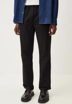 Samsoe Samsoe pantaloni din amestec de in SAJABARI culoarea negru, mulata, M24200056 imagine