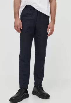 Samsoe Samsoe pantaloni din in culoarea bej, mulata imagine