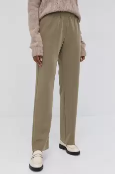 Samsoe Samsoe Pantaloni femei, culoarea bej, lat, high waist imagine