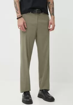 Samsoe Samsoe pantaloni SAJOHNNY barbati, culoarea verde, drept, M24100062 imagine