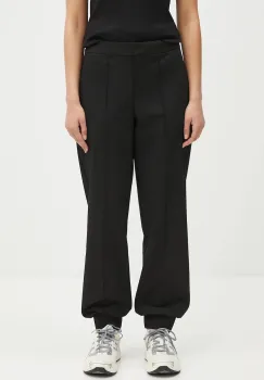 Samsoe Samsoe pantaloni Saneem culoarea negru, drept, high waist, F25100156 imagine