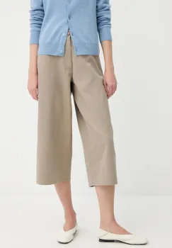 Samsoe Samsoe pantaloni scurti din bumbac SAHARP culoarea bej, uni, high waist, F25200114 imagine