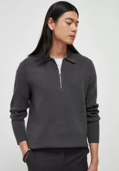 Samsoe Samsoe pulover barbati, culoarea gri, light imagine