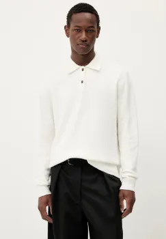 Samsoe Samsoe pulover din amestec de lana barbati, culoarea bej imagine