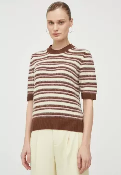 Samsoe Samsoe pulover femei, culoarea maro imagine