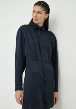 Samsoe Samsoe rochie Culoarea albastru marin, mini, drept imagine