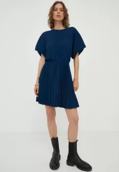 Samsoe Samsoe rochie culoarea albastru marin, mini, evazati imagine