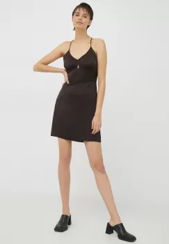 Samsoe Samsoe rochie culoarea maro, mini, mulata imagine